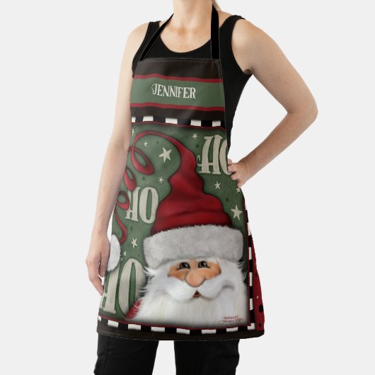 Schattigee Santa Christmas Whimsical Custom Inspir Schort (Insitu)