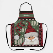 Schattigee Santa Christmas Whimsical Custom Inspir Schort (Voorkant)
