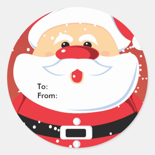 Schattigee Santa Claus aangepaste sticker cadeau l (Voorkant)