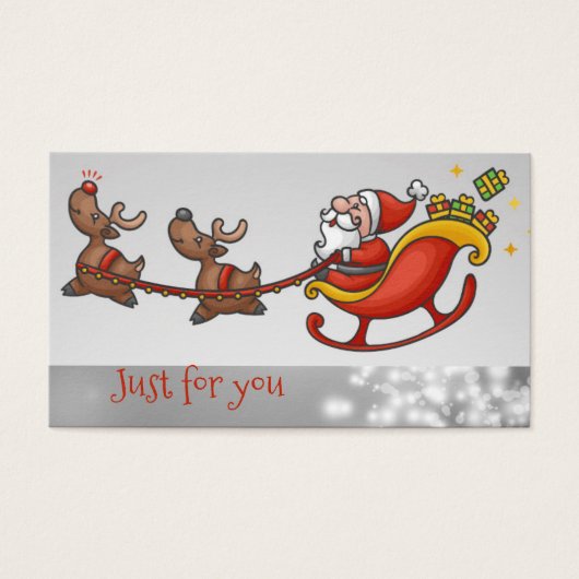 Schattigee Santa Claus Business Gift Kaart Certifi (Voorkant)