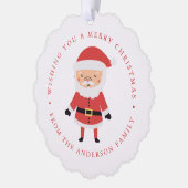 Schattigee Santa Claus fotovakantie Ornament Kaart (Links)