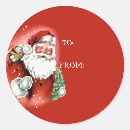 Schattigee Santa Claus Gift Label Stickers (Voorkant)