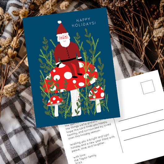 Schattigee Santa Claus Magische Paddestoelen CUSTO Briefkaart