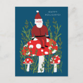 Schattigee Santa Claus Magische Paddestoelen CUSTO Briefkaart (Voorkant)