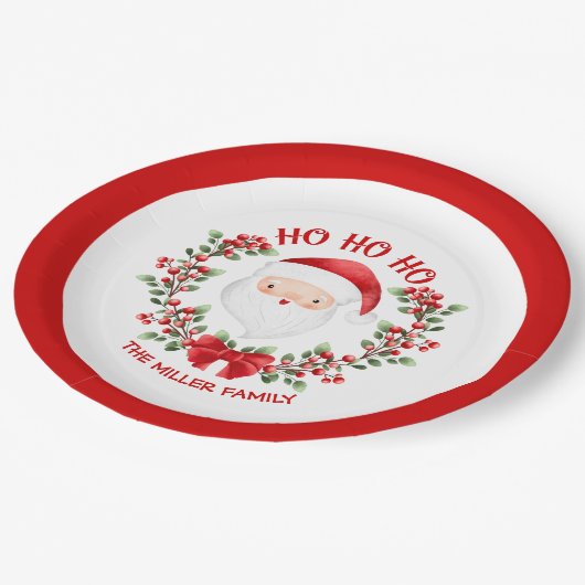 Schattigee Santa Claus Rode Naam Kerst Papier Bord (Gekanteld)