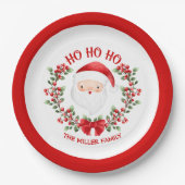 Schattigee Santa Claus Rode Naam Kerst Papier Bord (Voorkant)