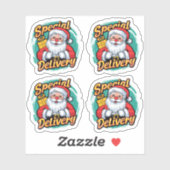 Schattigee Santa Claus speciale levering Vinyl Sticker (Vel)