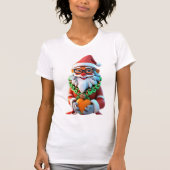 Schattigee Santa Claus T-shirts voor dames (Voorkant)