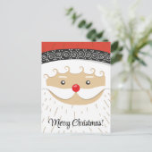 Schattigee Santa Clause Face Briefkaart (Staand voorkant)