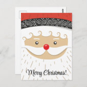 Schattigee Santa Clause Face Briefkaart (Voorkant / Achterkant)