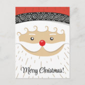 Schattigee  Santa Clause Face Briefkaart (Voorkant)