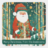 Schattigee Santa Clause Sticker (Voorkant)