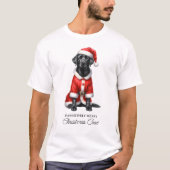 Schattigee Santa Dog Black Labrador Retriever Chri T-shirt (Voorkant)