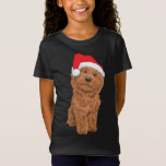Schattigee Santa Doodle Dog Christmas T-shirt<br><div class="desc">Schattigee Santa Doodle Dog Christmas</div>