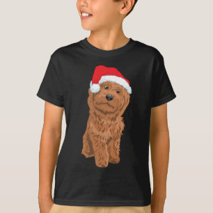 Schattigee Santa Doodle Dog Christmas T-shirt