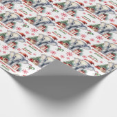 Schattigee Santa Elephant Kinder Kerst Cadeaupapier (Hoek)