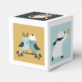 Schattigee Santa en Dieren Kunst Kerst Kinder Bedankdoosjes (Achterkant)