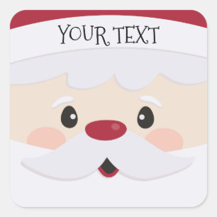 Schattigee Santa Face gepersonaliseerde Sticker