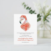 Schattigee Santa Flamingo We hebben vakantie verhu Briefkaart (Staand voorkant)
