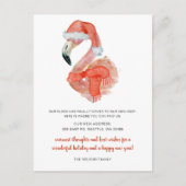 Schattigee Santa Flamingo We hebben vakantie verhu Briefkaart (Voorkant)
