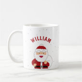 Schattigee Santa Gepersonaliseerde Naam Mok (Links)