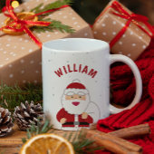 Schattigee Santa Gepersonaliseerde Naam Mok