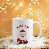 Schattigee Santa Gepersonaliseerde Naam Mok