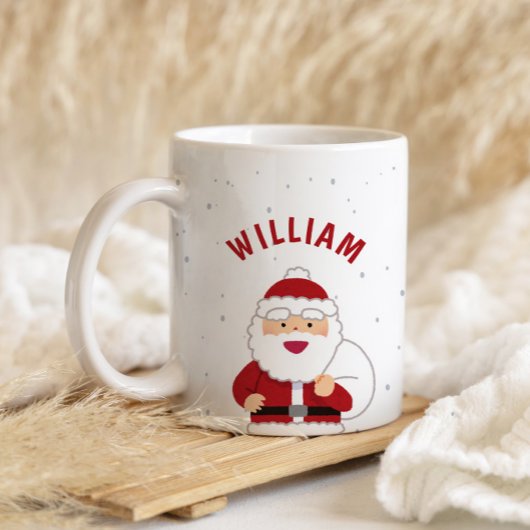 Schattigee Santa Gepersonaliseerde Naam Mok