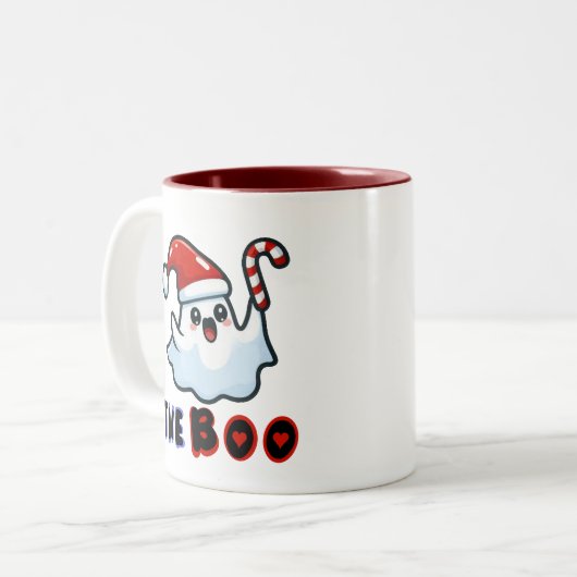 Schattigee Santa Ghost De Boo mok (Voorkant links)