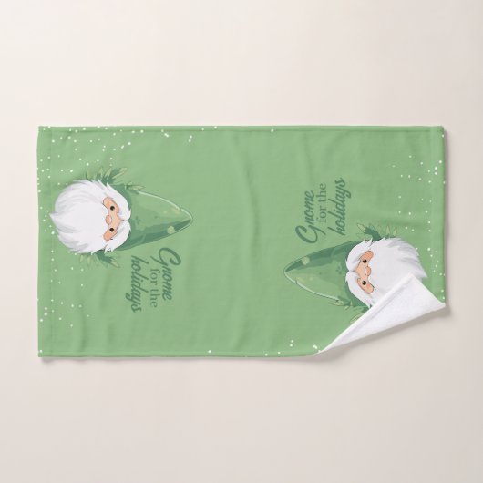Schattigee Santa Gnome voor de Feestdagen Bad Handdoek (Handdoek)