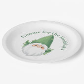 Schattigee Santa Gnome voor de Feestdagen Papieren Bordje (Gekanteld)