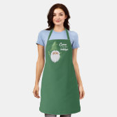 Schattigee Santa Gnome voor de Feestdagen Schort (Gedragen)