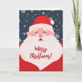 Schattigee Santa Graphic Kerst Foto Feestdagen Kaart (Voorkant)