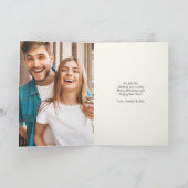 Schattigee Santa Graphic Kerst Foto Feestdagen Kaart (Binnen)