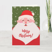 Schattigee Santa Graphic Kerst Foto Feestdagen Kaart (Voorkant)