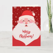 Schattigee Santa Graphic Kerst Foto Feestdagen Kaart (Voorkant)