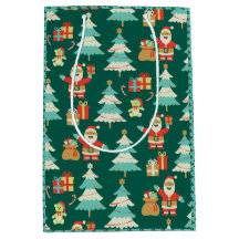 Schattigee Santa groene kerstscène - nostalgische 