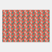 Schattigee Santa groene kleurrijke kerstscène vari Inpakpapier Vel (Voorkant 2)