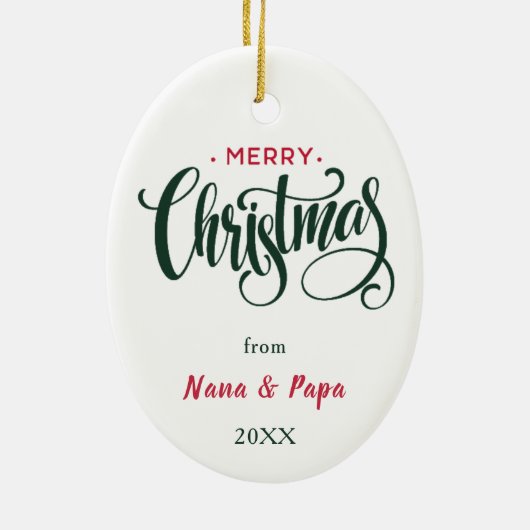 Schattigee Santa Hat Baby Zebra Kerst Keramisch Ornament (Achterkant)