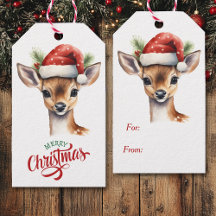 Schattigee Santa Hat Deer Fawn Christmas