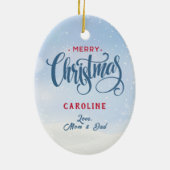 Schattigee Santa Hat Deer Fawn Kinder Keramisch Ornament (Achterkant)