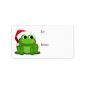 Schattigee Santa Hat Froggy - Kerstcadeau labels (Voorkant)