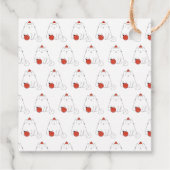 Schattigee Santa Hat Kat met Ornament Kerstvakanti Bedankjes Labels (Achterkant)