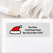 Schattigee Santa hat kerst retour adreslabels Etiket (Insitu)