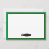 Schattigee Santa Hat Monkey - Groene Kerstuitnodig Kaart (Achterkant)