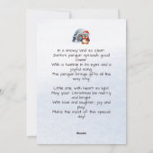 Schattigee Santa Hat Penguin Sneeuwvlokken Kinder Feestdagenkaart (Achterkant)