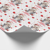 Schattigee Santa Hat Polar Beer Cub Kinder Kerst Cadeaupapier (Hoek)