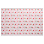 Schattigee Santa Heads op lichtroze Stof (Fat Quarter)