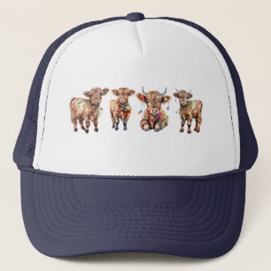 Schattigee Santa Highland Koeien, Funny Mooey Chri Trucker Pet