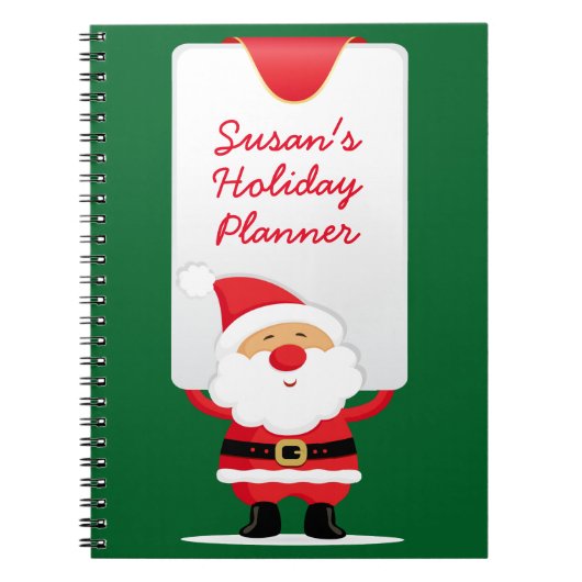 Schattigee Santa Holiday Planner Notitieboek (Voorkant)